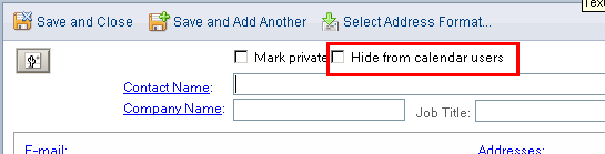Hide From Calendar Users